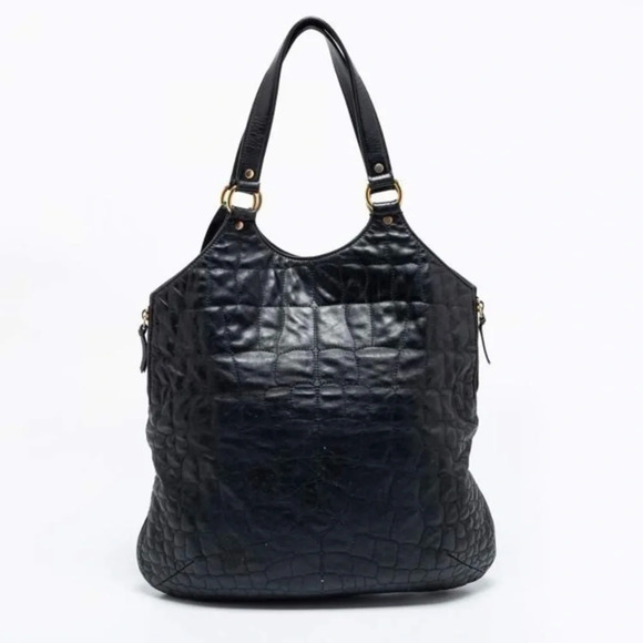Yves Saint Laurent croc embossed tote bag - Picture 1 of 15